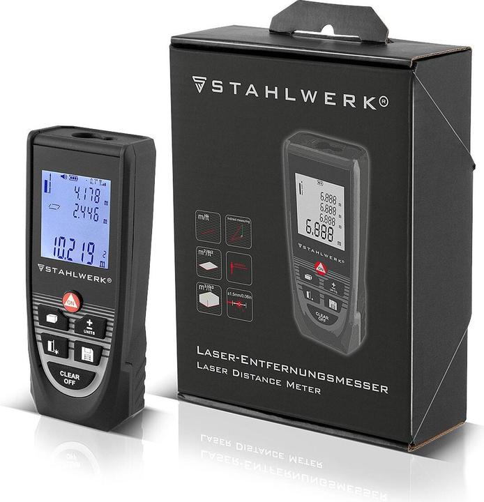 Actual product image Stahlwerk Laser rangefinder LDM-80 ST up to 80 m illuminated LCD display (80 m, 635 nm)