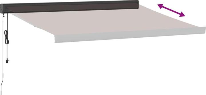Actual product image VidaXL Markise Gelenkarmmarkise Sonnenmarkise Automatisch Braun 300x250cm (3 m)