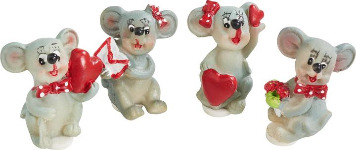 Produktbild VBS Maus "Minnie", mit Klebepunkt, 4er-Set, Polyresin