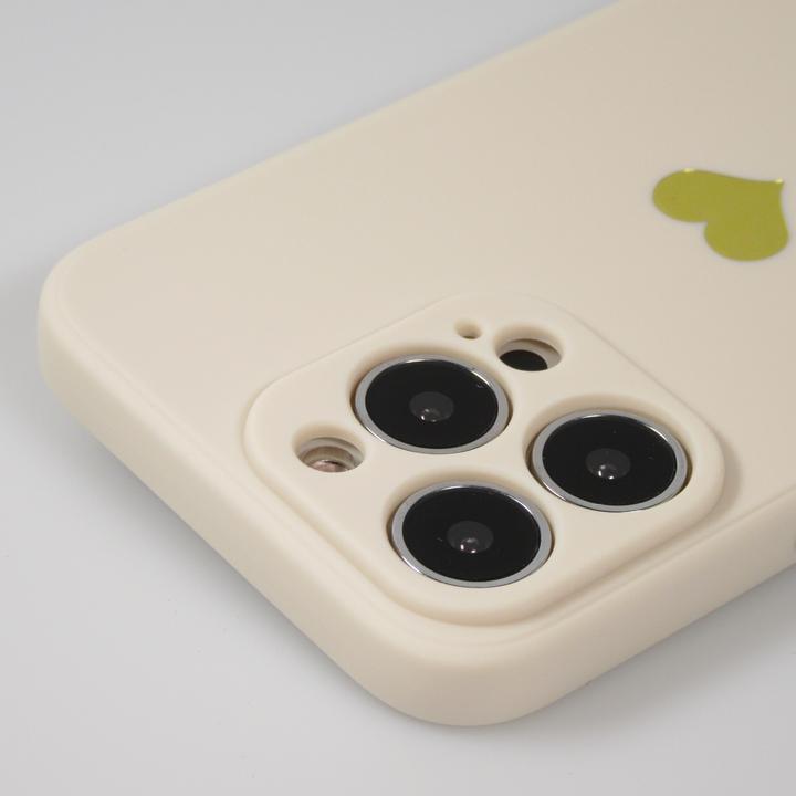 Produktbild PhoneLook Hülle Silikon Mat Herz gold (Apple iPhone 16 Pro)