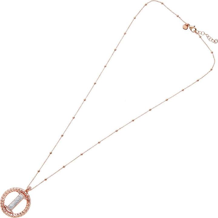 Immagine prodotto Ottaviani Collana in bronzo oro rosa con glitter argento