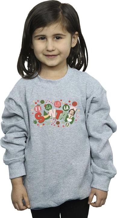 Actual product image Elf Girls Santa Fa La La Sweatshirt (140, 146)