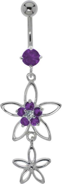 Immagine prodotto Bijouteria Piercing ventre (Zirconia, Acciaio chirurgico 316L, Argento 925)