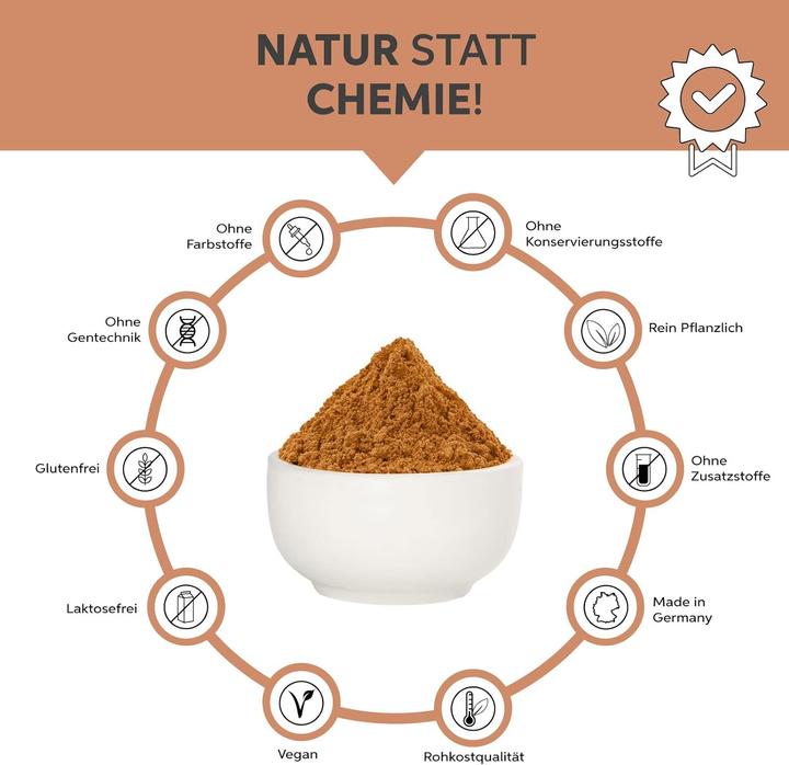 Actual product image Eltabia Organic guarana powder from Brazil | Natural caffeine in premium raw food quality as a coffee (Powder, 200 g)