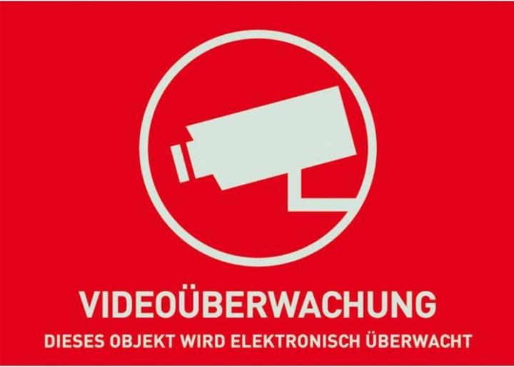 Abus Warn Sticker "Videoüberwachung", german