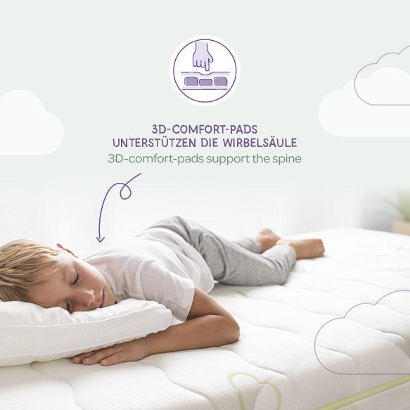 Immagine prodotto Träumeland Materasso per letto per bambini e ragazzi Octasmart XL (140 x 200 cm)