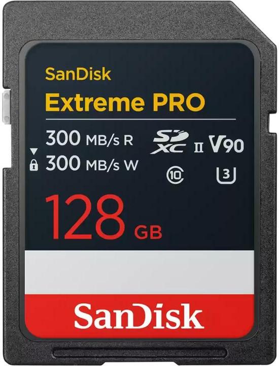 Actual product image SanDisk Extreme PRO UHS-II V90 (128 GB, SDXC, U3, UHS-II)
