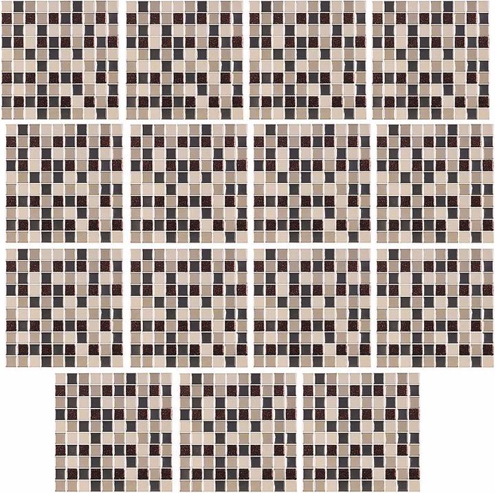 Actual product image Infactory Self-adhesive 3D mosaic glitter tile stickers, 26 x 26cm, set of 15 (26 x 26 cm)