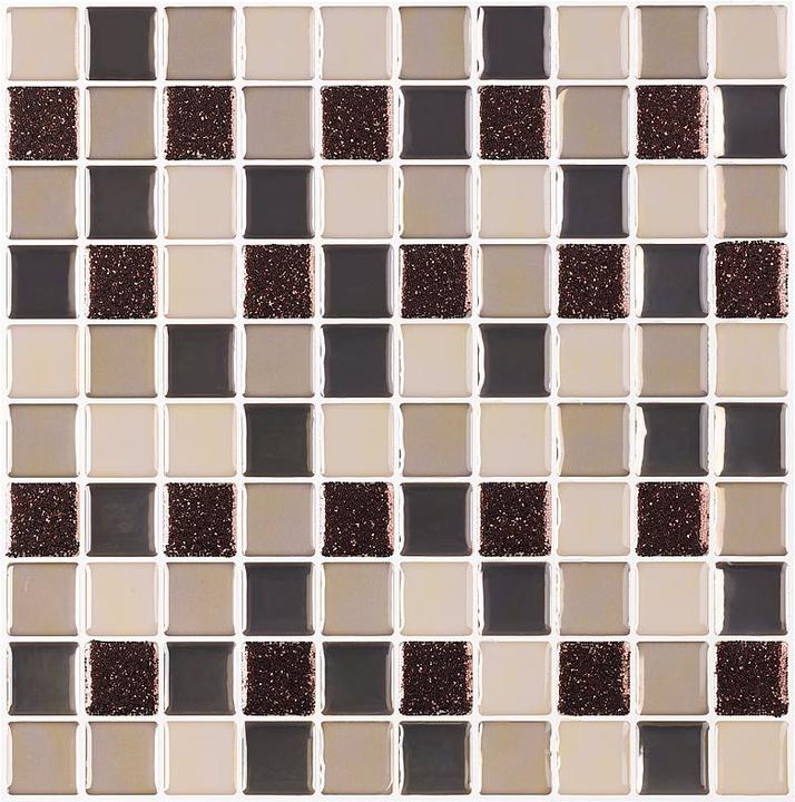 Actual product image Infactory Self-adhesive 3D mosaic glitter tile stickers, 26 x 26cm, set of 15 (26 x 26 cm)