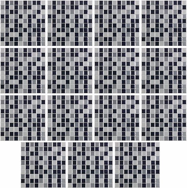 Produktbild Infactory Selbstklebende 3D-Mosaik-Glitzer-Fliesenaufkleber, 26 x 26cm, 15er-Set (25.5 x 25.5 cm)