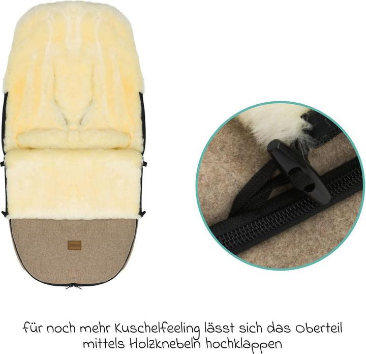 Immagine prodotto Fillikid Fusssäcke für Kinderwagen & Buggys Lammwoll-Fusssack Makalu Wool für Buggy, Sport-