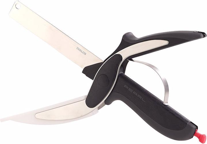 Immagine prodotto Rosenstein & Söhne Forbici da cucina 2in1 con coltello e tagliere integrato (24.50 cm)