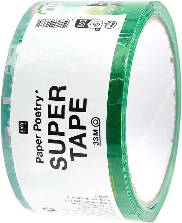Immagine prodotto Rico Design Nastro per pacchi Pixel, verde, 5 cm.300811 (50 mm)