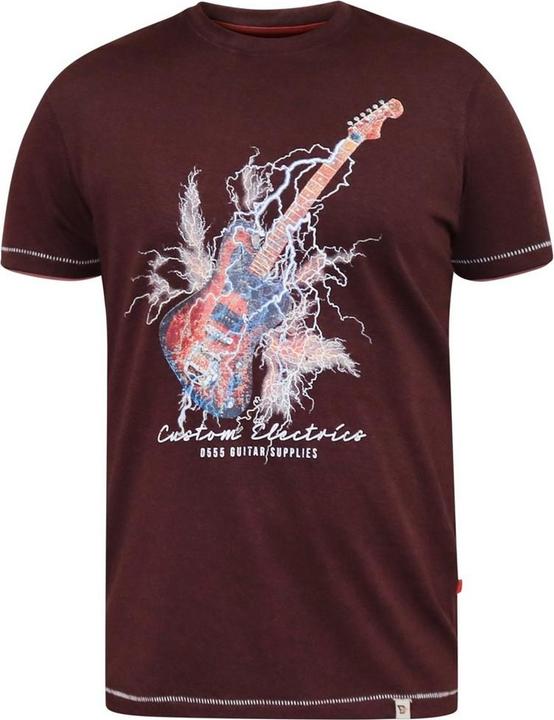 Actual product image DUKE Mens Redbourn D555 Kingsize Lightening Guitar T-Shirt (6XL)