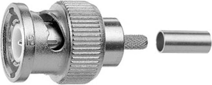 Actual product image Telegärtner BNC cable connector crimp G02 75 Ohm, crimp/crimp, standard, A0231, G02 (RG-59 B/U) (75 dB, Antenna cable)