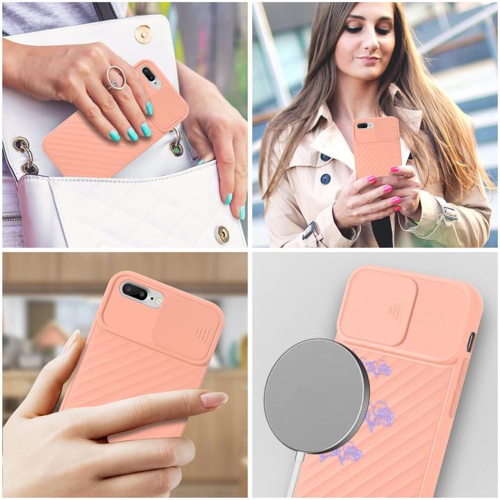 Immagine prodotto Cadorabo Cover in TPU con protezione della fotocamera (Apple iPhone 7 Plus, Apple iPhone 7s Plus)