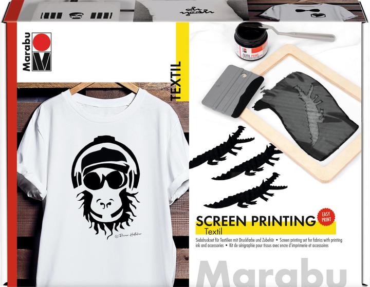 Produktbild Marabu Screen Printing Set Siebdruck (Mehrfarbig, 100 ml)