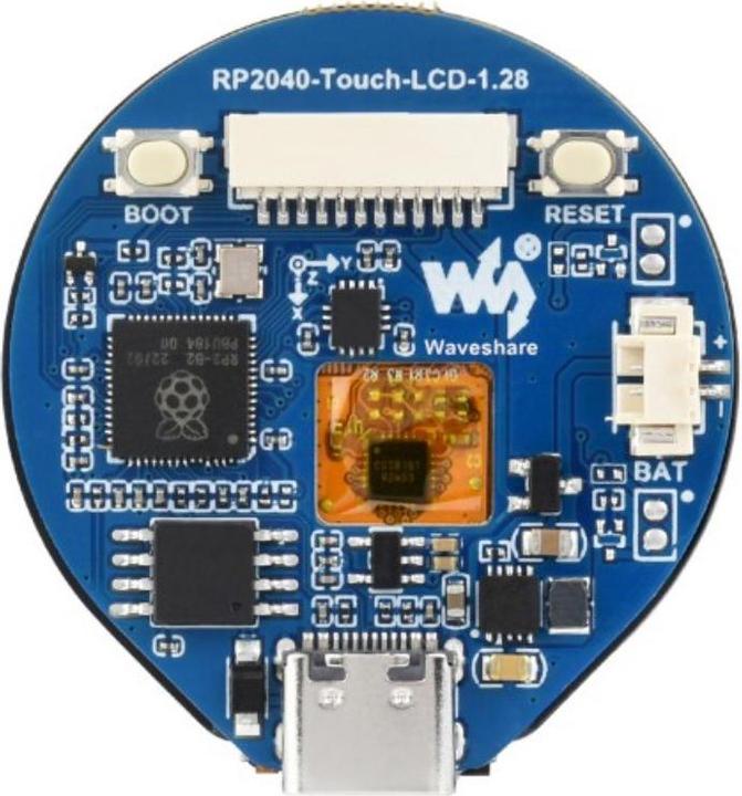 Actual product image WaveShare RP2040 1.28inch Touch LCD Display Round