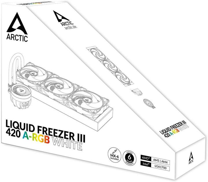 Actual product image Arctic Liquid Freezer III - 420 A-RGB (White)