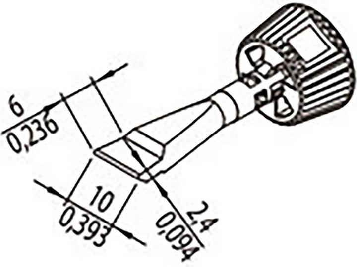 Actual product image 0142ZDLF100/SB Soldering tip Tip size 10mm Contents 1pc. (Soldering bit)