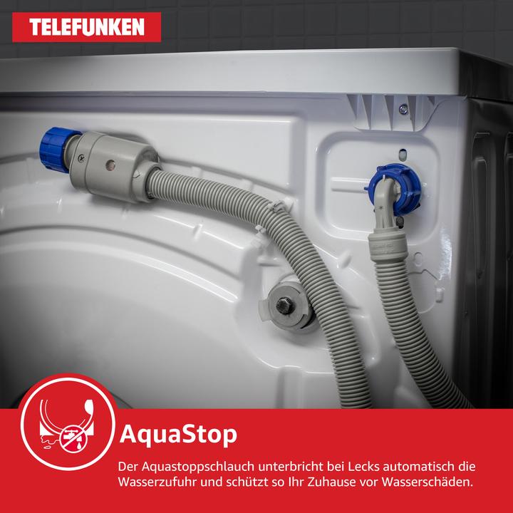 Image du produit Telefunken W-8-1400-A-W, lave-linge, EEK A, 8kg (8 kg)