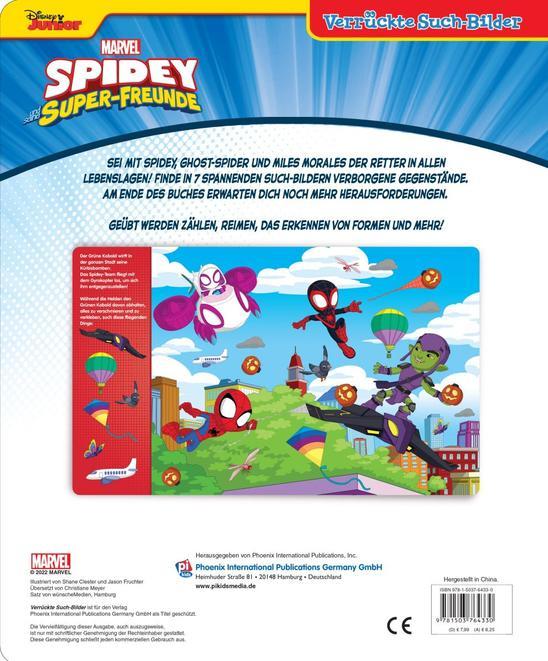 Immagine prodotto Marvel Spidey und seine Super-Freunde - Verrückte Such-Bilder, gross - Wimmelbuch - Pappbilderbuch (Tedesco, Phoenix International Publications Germany GmbH, 2022)