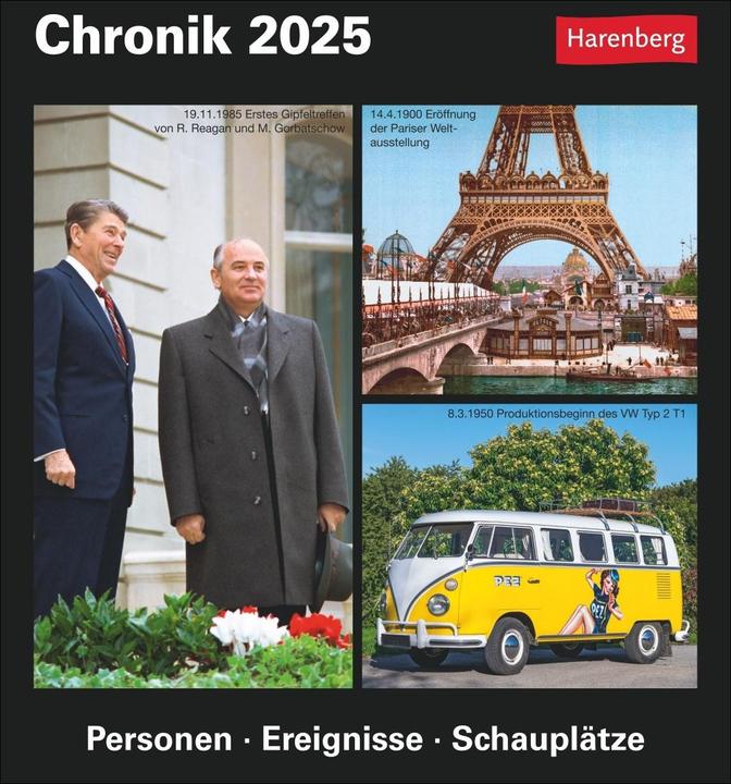 Actual product image Harenberg Chronicle daily tear-off calendar 2025 - Cultural calendar - People, events, locations (German)