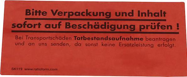 Immagine prodotto kaiserkraft Etichette segnaletiche, stampa Bitte Verpackung und Inhalt sofort auf