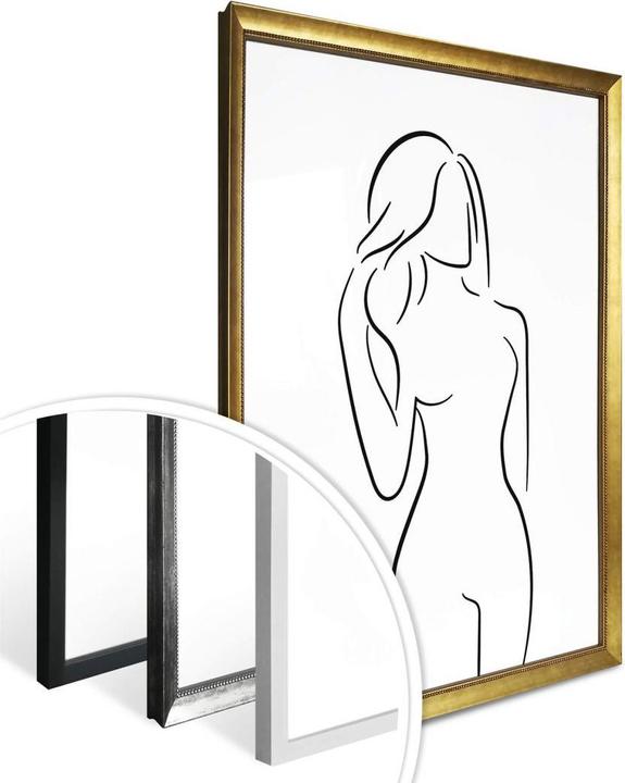Produktbild Trenddeko Lineart - Weibliche Kurven (50 x 60 cm)