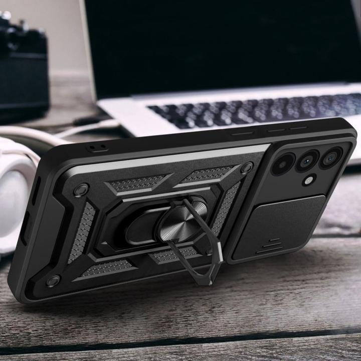Actual product image Tech-Protect CamShield Pro case for Samsung Galaxy M55 5G - black (Samsung Galaxy A55)