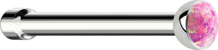 Immagine prodotto Star Piercing Nasenstecker gerade silber mit Opal pink (Acciaio chirurgico 316L, senza ottone)