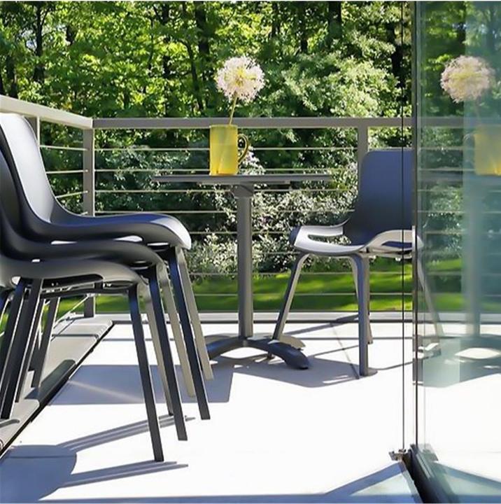 Actual product image Hartman Sophie Studio HPL Bistro Table 68x68cm Flip Xerix frame, Antracite HPL (68 cm)