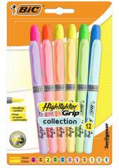 Bic Highlighter Grip Pastel Mix 12pcs (Zestaw kolorów, 12 x)