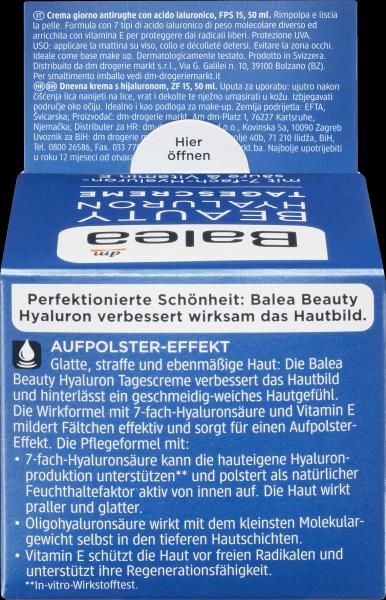 Image du produit dm Balea Crème de jour Beauty Hyaluron (50 ml, Crème de jour, SPF 15)