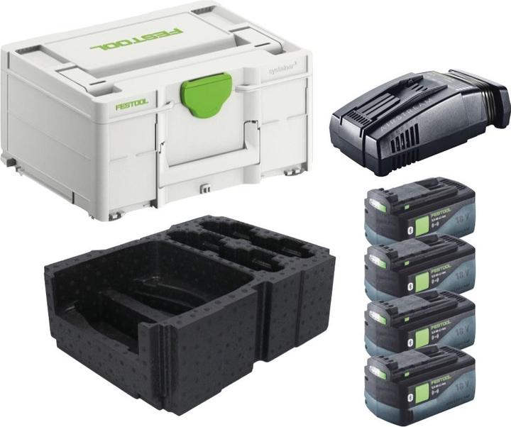 Produktbild Festool Energie Set 4x BP 18 Li 5,0 ASI EU Akkupack 18 V 5,0 Ah ( 4x 577660 ) + SCA 16 (18 V)