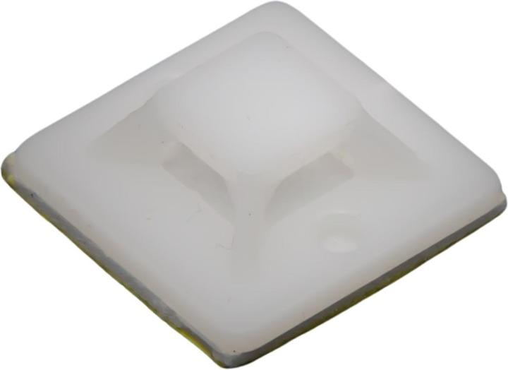 Actual product image Purecrea 20x20mm cable tie base white self-adhesive (Fixing loops, 20 mm, 1 pcs.)