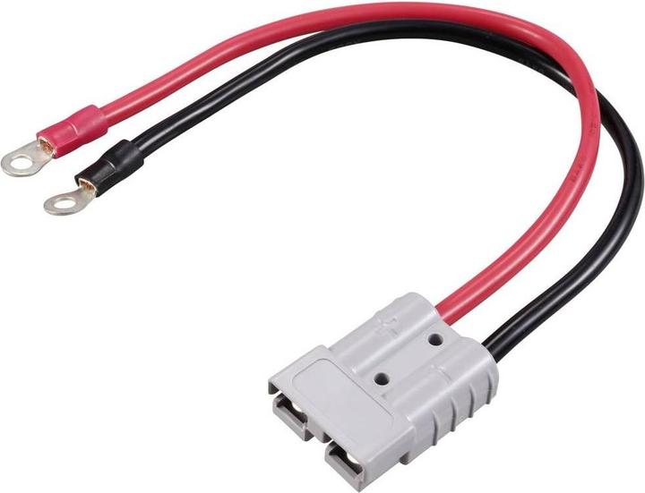 Actual product image Tru Components Hochstrom Batteriesteckverbinder auf M6-Ringöse TC-12195688 Schwarz, Rot TRU CO