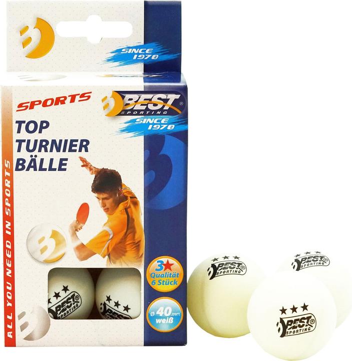 Best Sporting Tisch Tennis-Turnierbälle (6 Stk.)