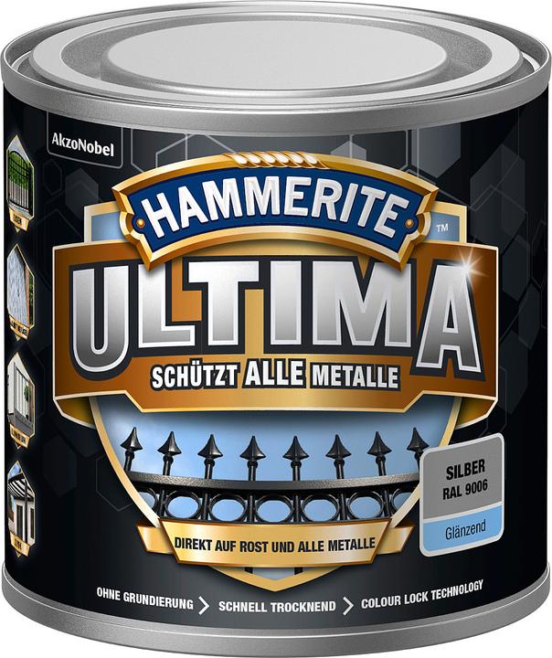 Actual product image Hammerite Metal protective lacquer ULTIMA gloss (250 ml, Silver)
