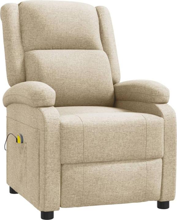 Immagine prodotto VidaXL Poltrona massaggiante Poltrona TV Poltrona relax Poltrona reclinabile Tessuto crema