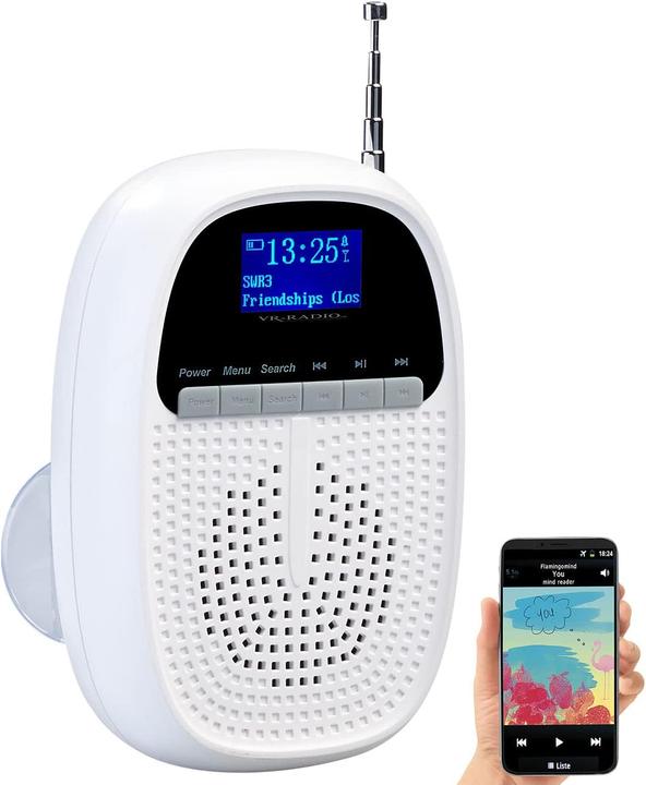 Actual product image VR-Radio Bathroom battery radio (FM, DAB+, Bluetooth)
