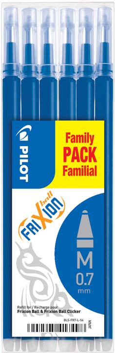 Pilot FriXion Refill Set à 6 (Ersatzmine, Blau, 0.70 mm)