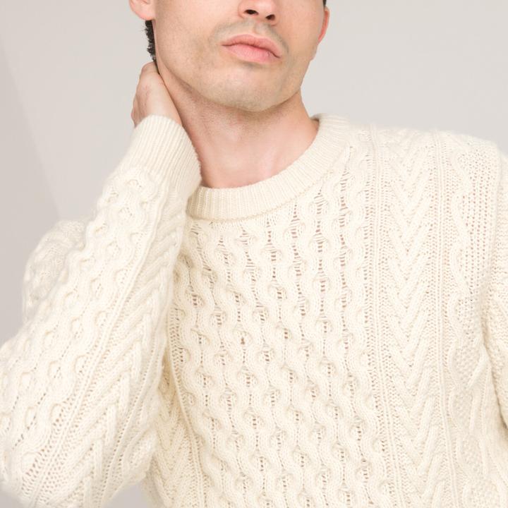 Immagine prodotto La Redoute Collections Maglia firmata con scollo rotondo e lavorazione a maglia a cavi (L)