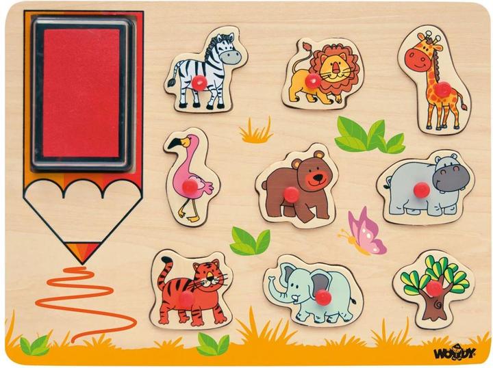 Image du produit Woodyland Tampon en bois - Animaux africains