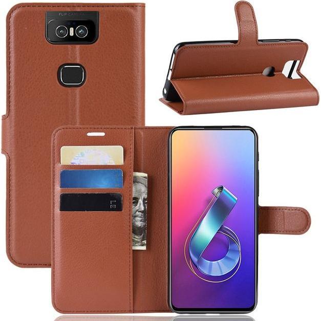 Actual product image MU Classic Litchi Leather Bookcover Series (Asus Zenfone 6)