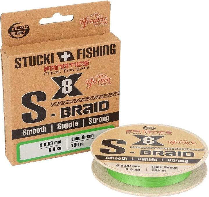 Produktbild Stucki Fishing S-Braid X8, Lime Green (20 kg, 0.25 mm)
