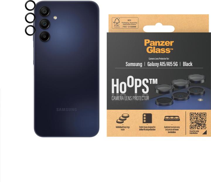 Immagine prodotto PanzerGlass Protezione dell'obiettivo della fotocamera Hoops (1 Pezzo/i, Samsung Galaxy A14 5G, Samsung Galaxy A15)
