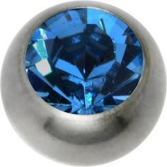 Actual product image Bijouteria 1.2mm Titanium piercing part (Crystal, Titanium)