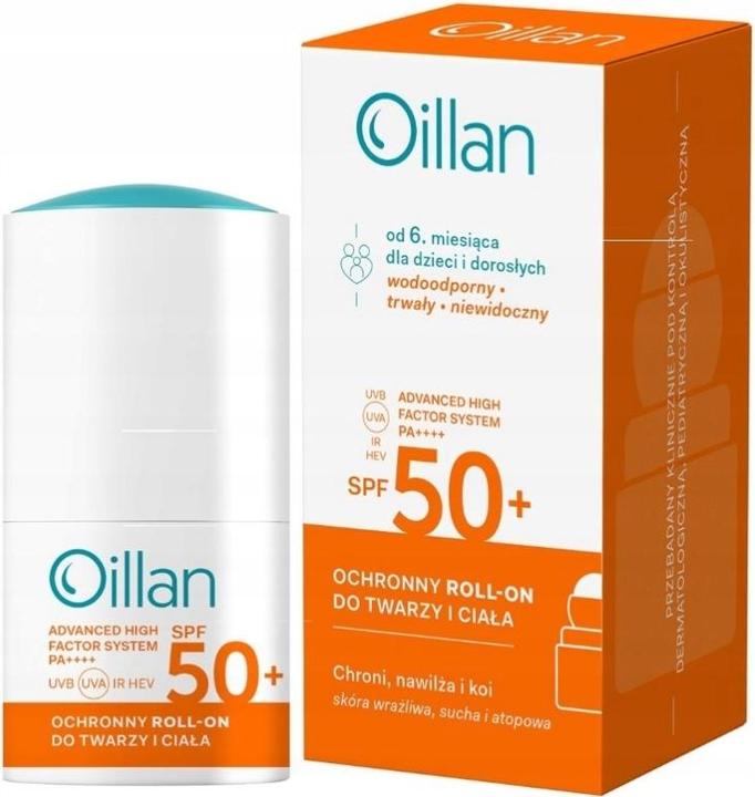 Immagine prodotto Oceanic Oillan Protezione solare roll-on per bambini e adulti a partire dai 6 mesi Spf50 50 Ml (Crema solare, SPF 50+)