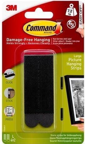3M Command Strips til billedophaeng, sort (17.21 kg)
